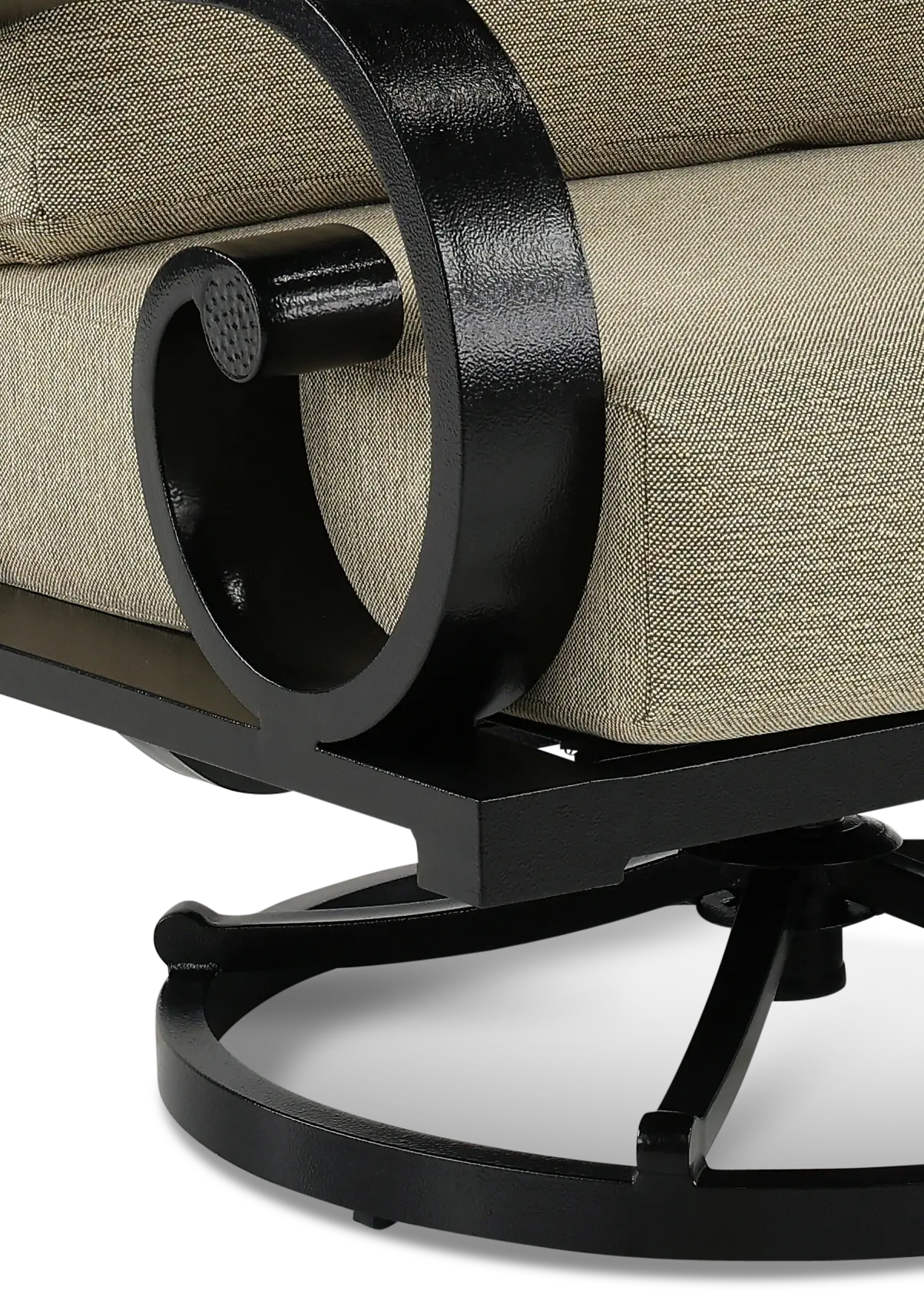 Avila Tan Patio Swivel Chair-4