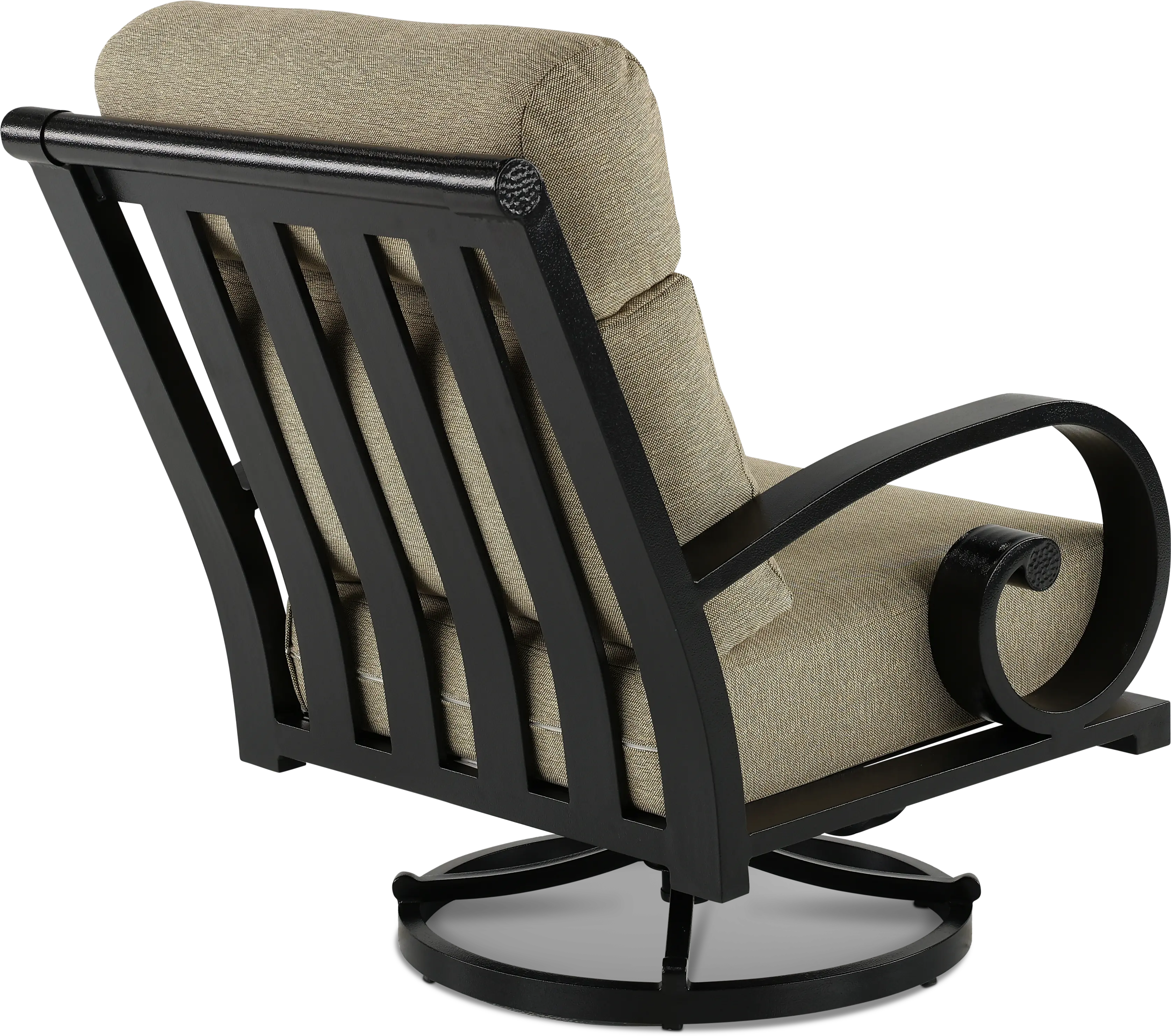 Avila Tan Patio Swivel Chair-6