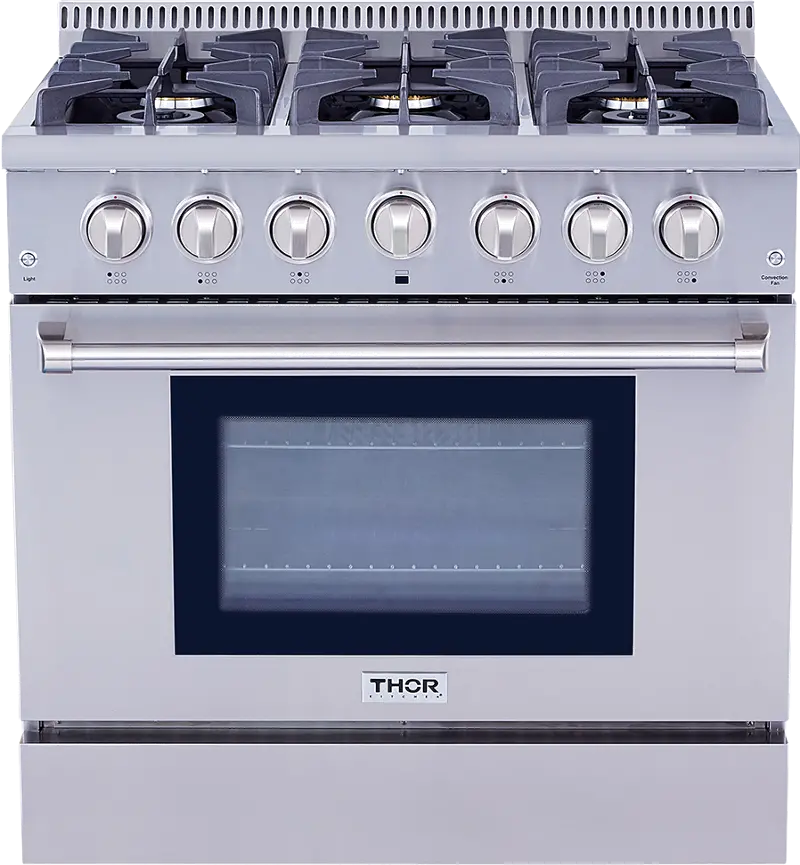 Thor Professional 5.2 cu ft Gas Range - Stainless Steel 36 Inch