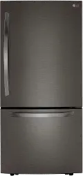 LRDCS2603D LG 25.5 cu ft Bottom Freezer Refrigerator - Black Stainless Steel