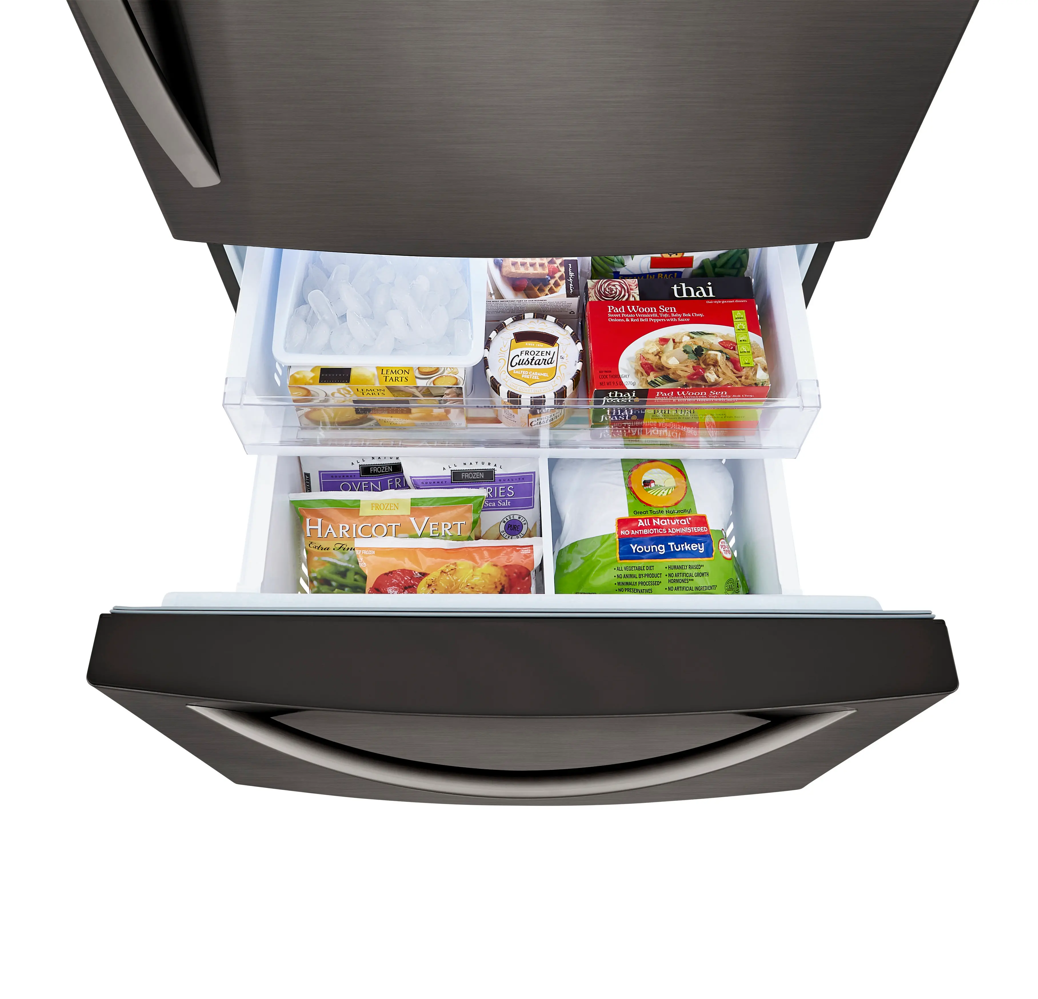 LRDCS2603D LG 25.5 cu ft Bottom Freezer Refrigerator - Black Stainless Steel-6
