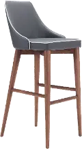 Gray Upholstered Bar Stool - Moor