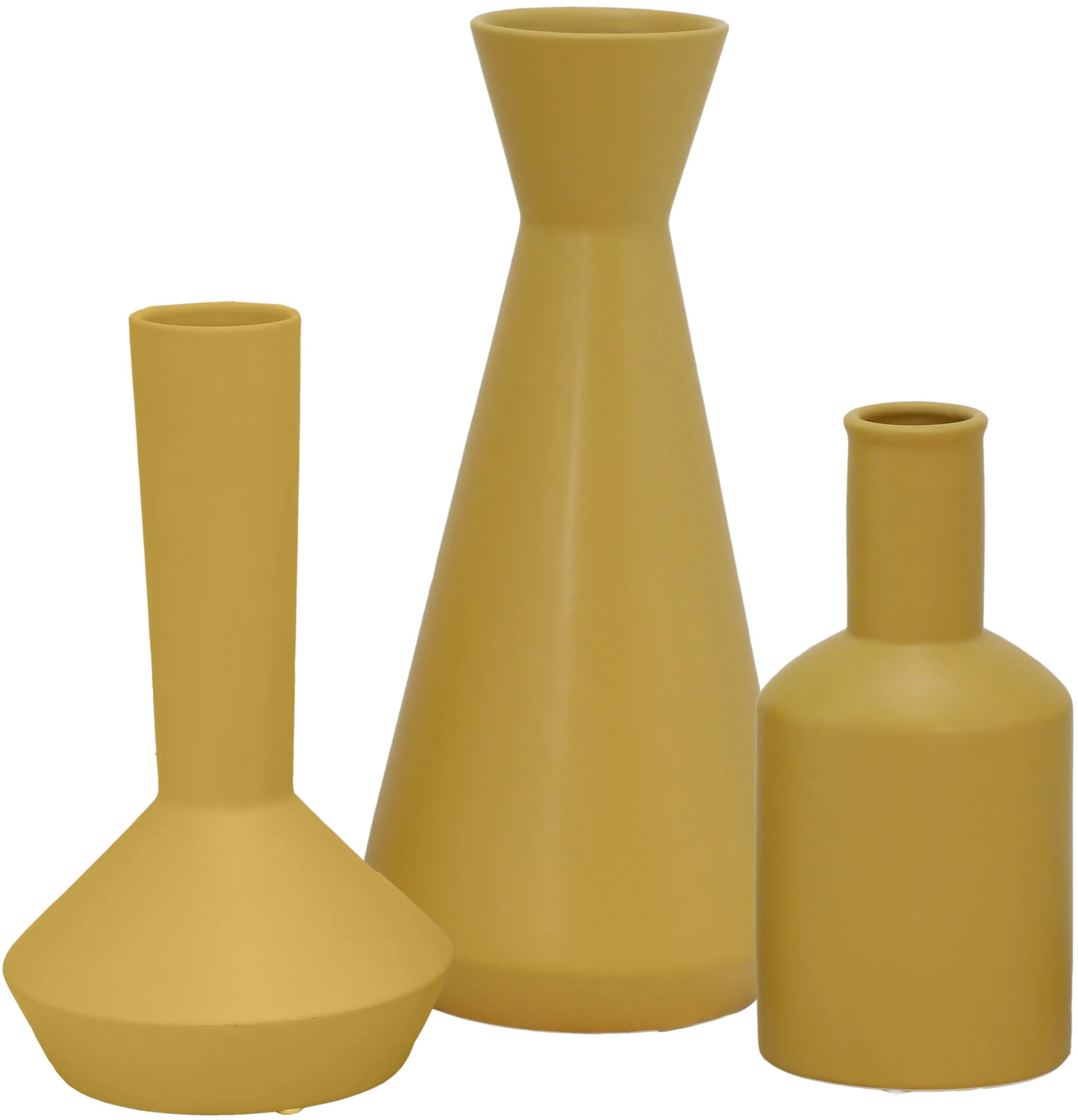 12 Inch Yellow Ceramic Vase-1