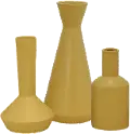 10 Inch Yellow Ceramic Vase