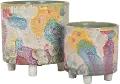 6 Multi Color Footed Planter