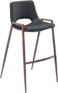 Desi Black Bar Stool, Set of 2