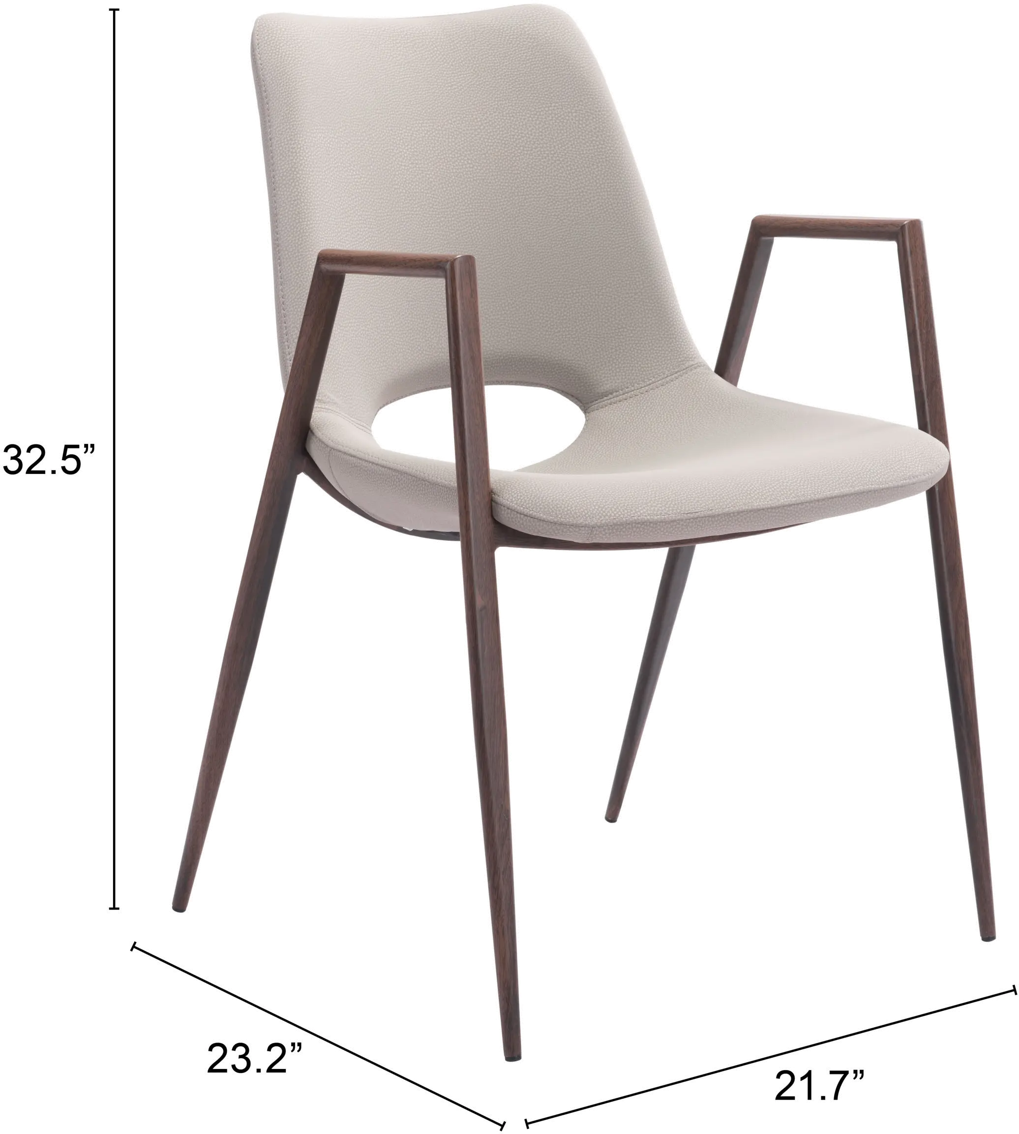 Desi Beige Dining Chair, Set of 2-4