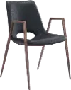 Desi Black Dining Chair, Set of 2