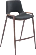 Desi Black Counter Height Stool, Set of 2