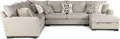 3PC/MDDLTN/CMNT/OP1 Middleton Beige 3 Piece Sectional