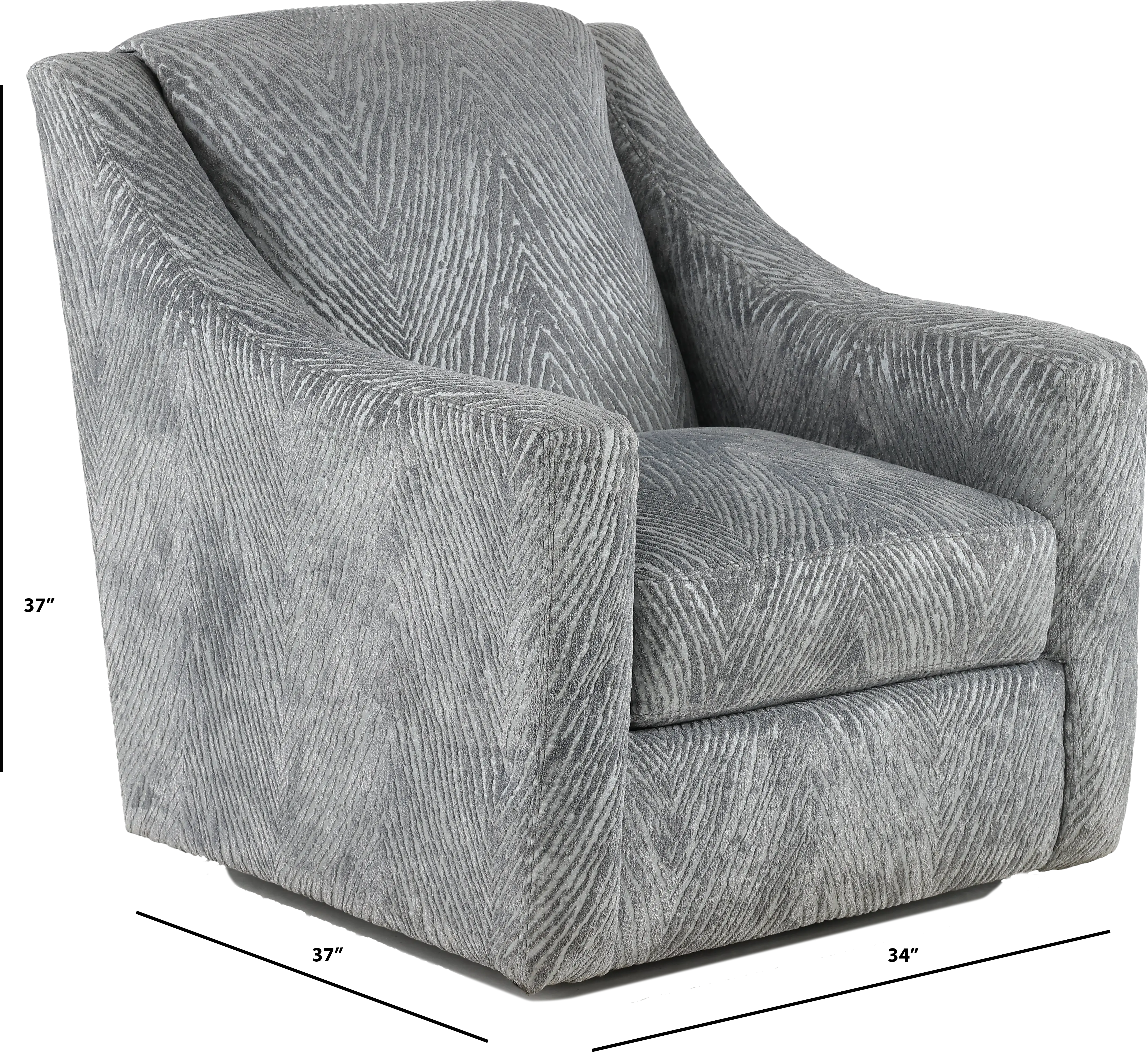 4098-21 Lamar Gray Swivel Accent Chair-3