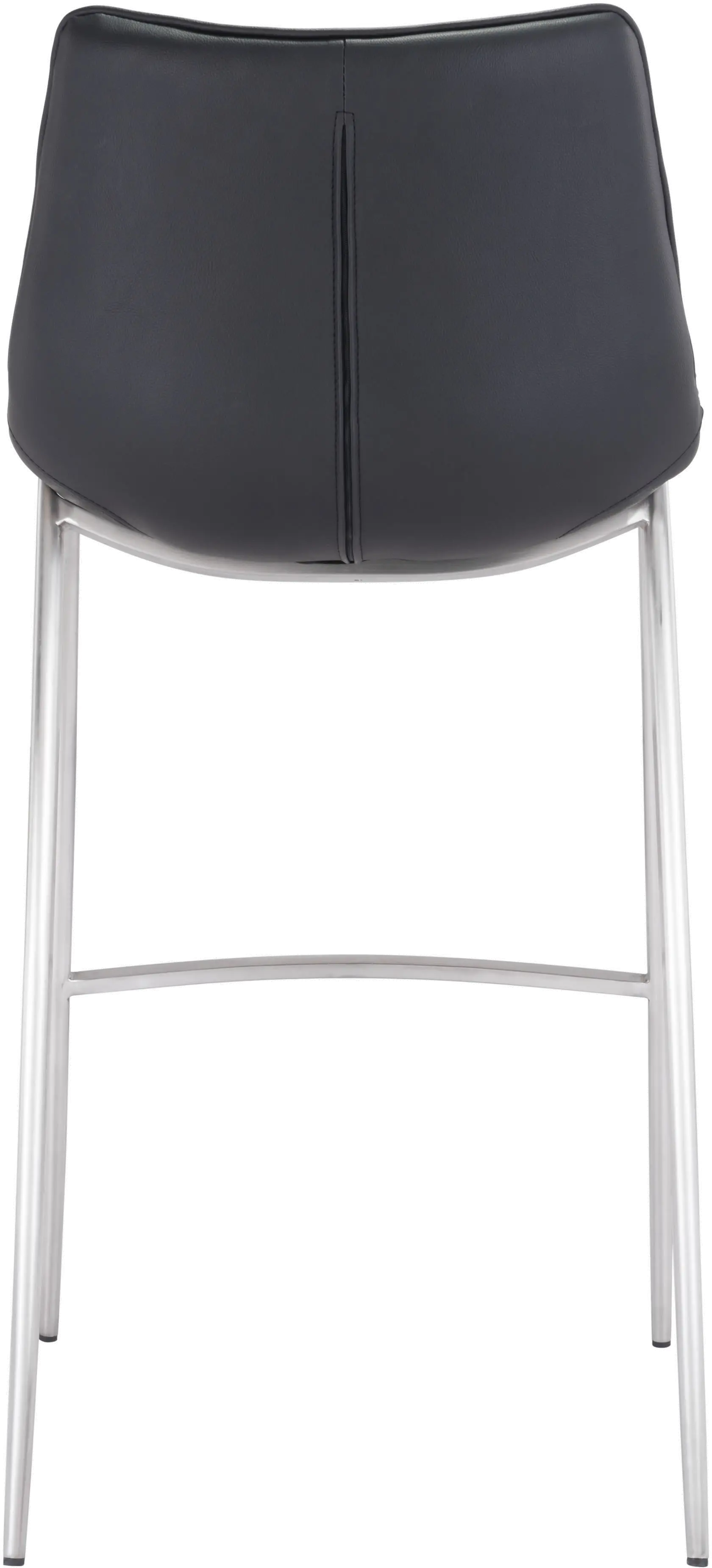 Magnus Black and Silver Bar Stool, Set of 2-6