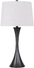30 Inch Black Twisted Cast Iron Table Lamp