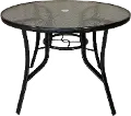 Bali Black Glass Patio Table
