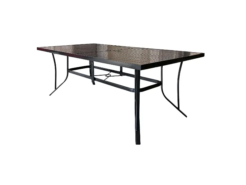Bali Black Rectangular Patio Dining Table