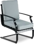 Sea Breeze Black Patio Spring Chair