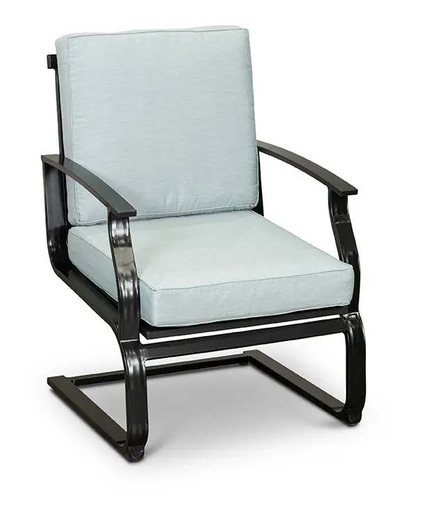 Sea Breeze Blue Patio Spring Chair-1