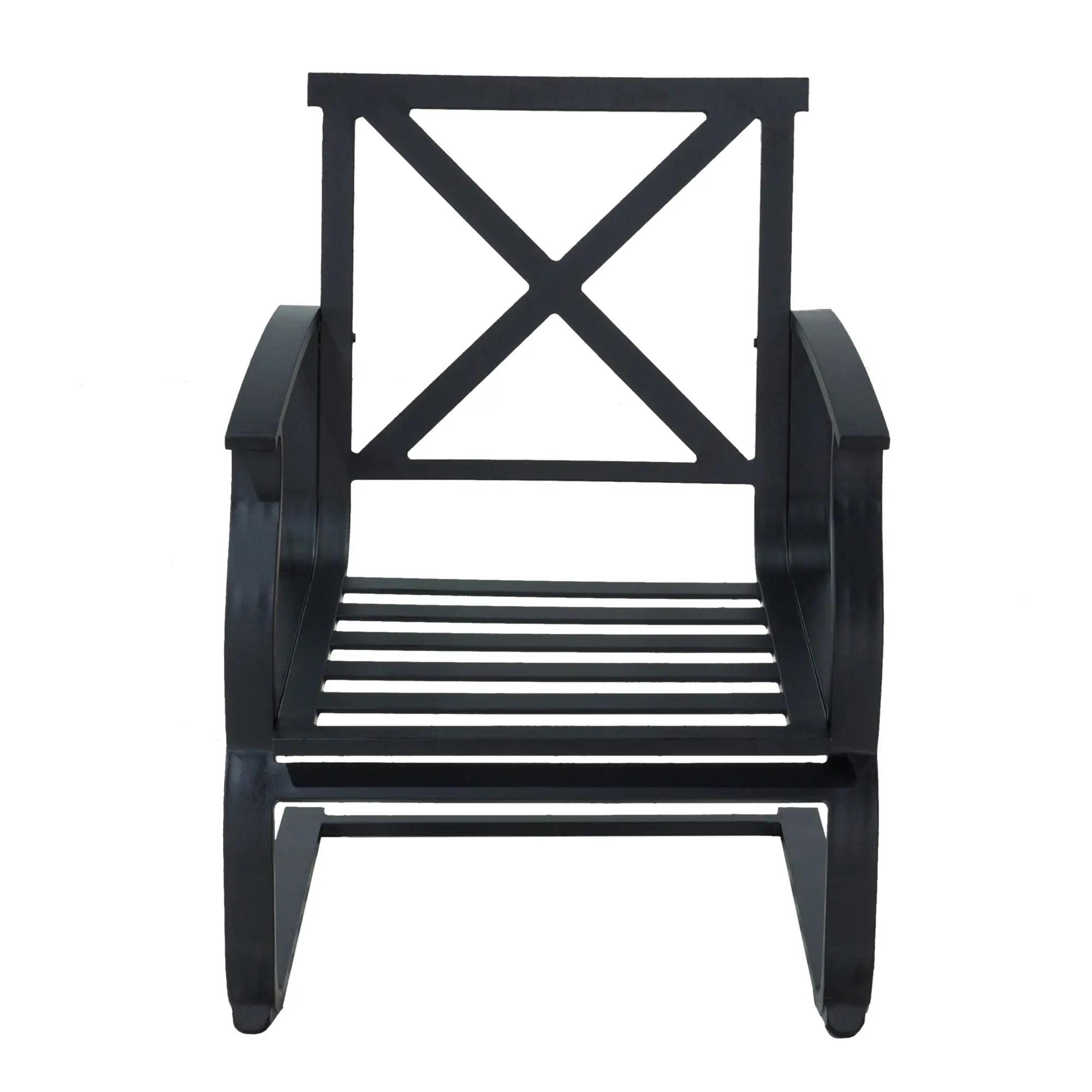 Sea Breeze Blue Patio Spring Chair-7