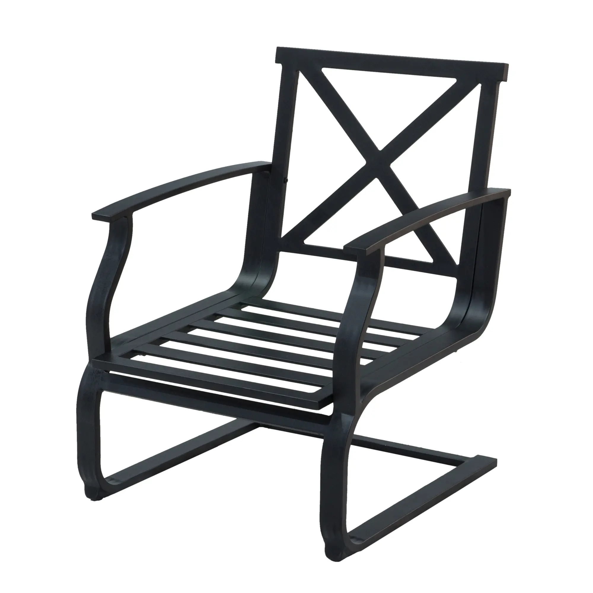 Sea Breeze Blue Patio Spring Chair-8