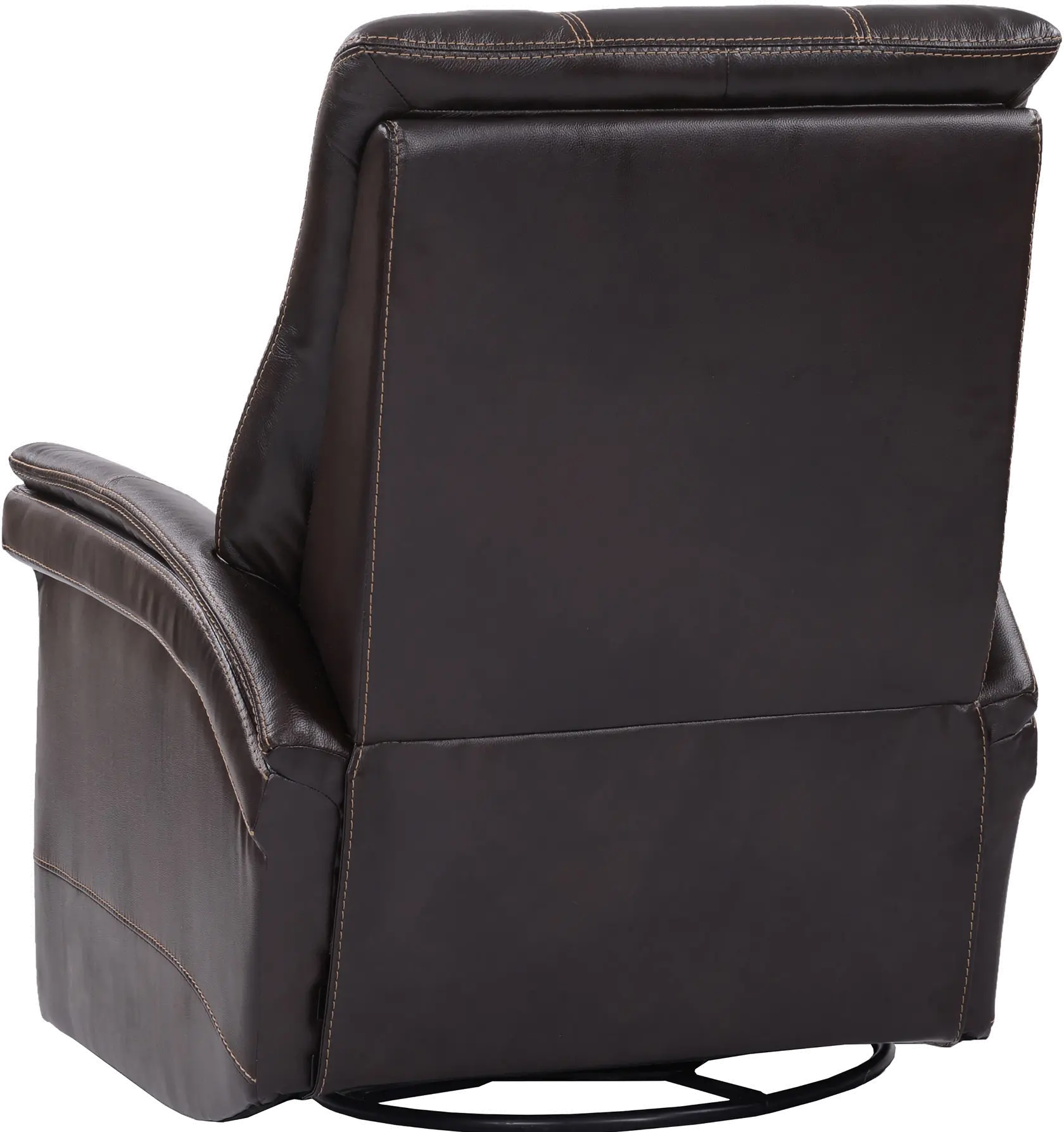 Andrew Coffee Brown Leather Power Swivel Glider Recliner-8