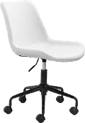Byron Mid-Century Modern White Office Chair