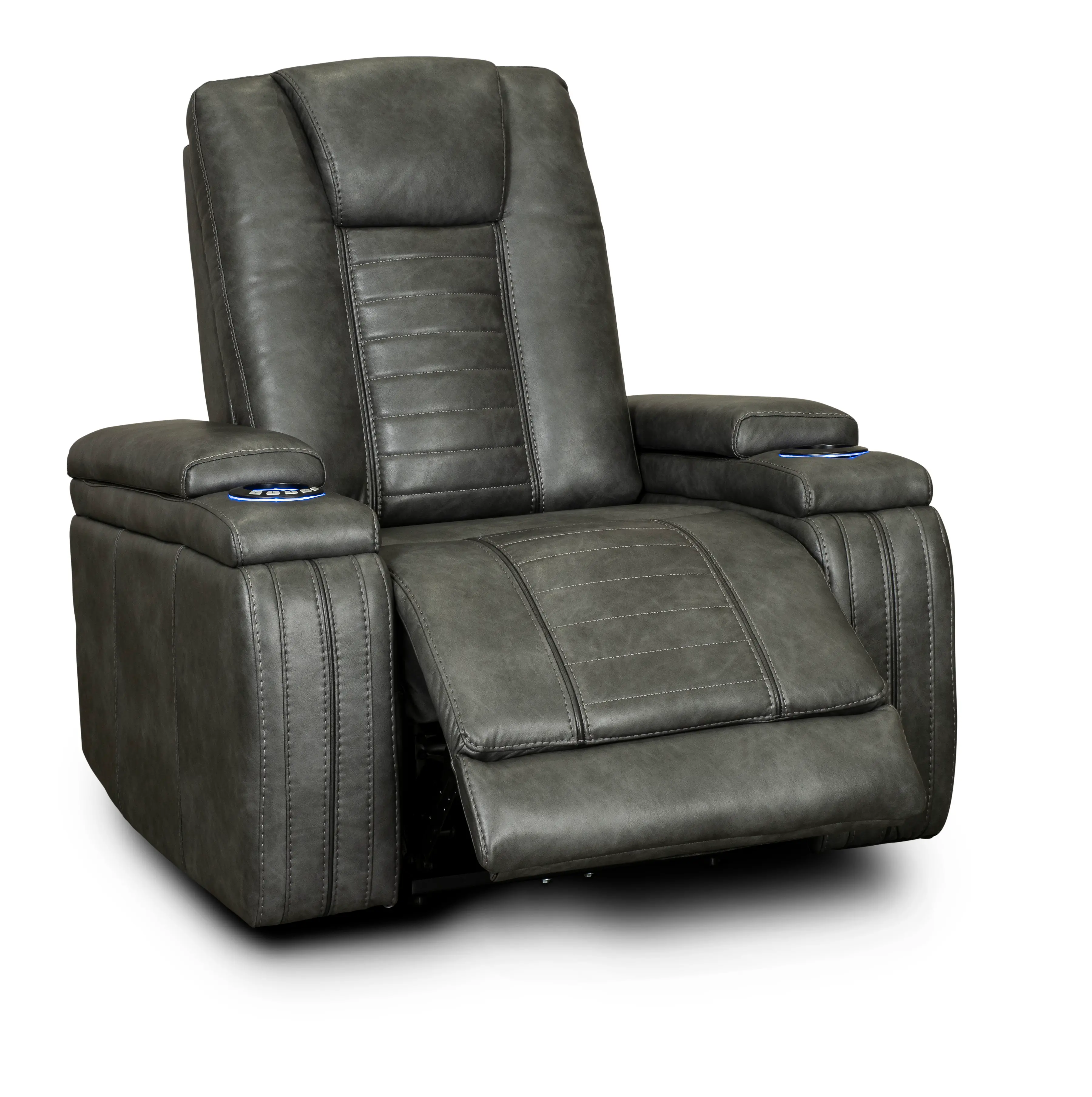 Tinsmith Gray Modern Power Recliner - Megan-1