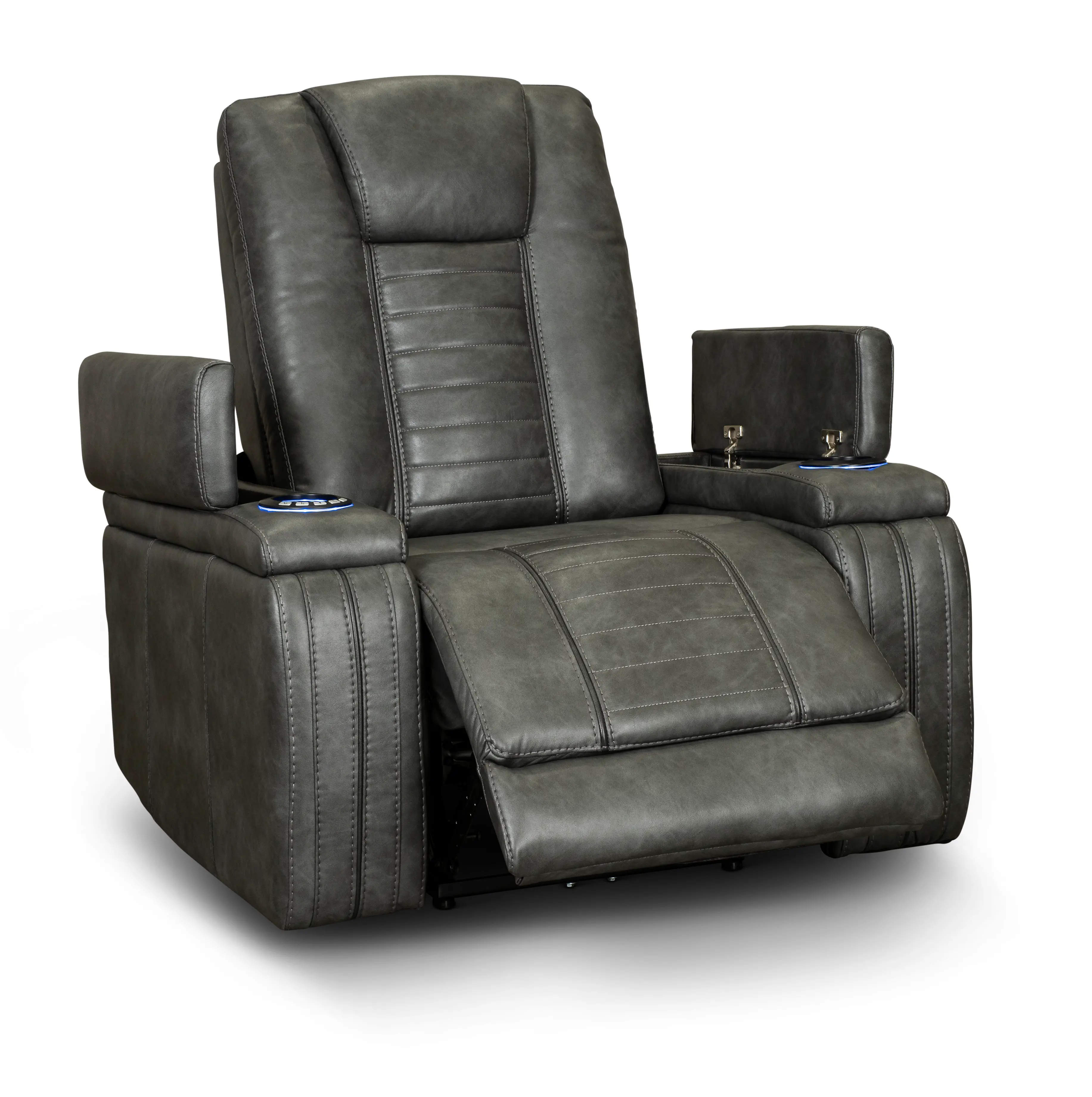 Tinsmith Gray Modern Power Recliner - Megan-5
