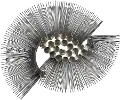 Gun Metal Gray Semi-Circle Wall Hanging