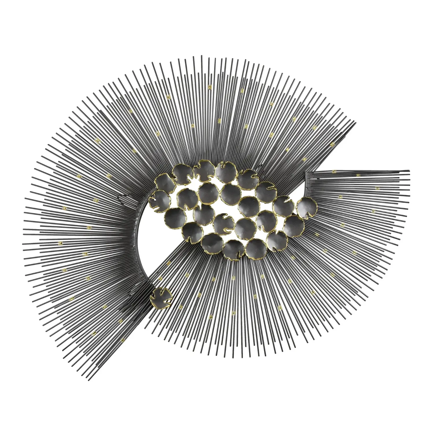 Gun Metal Gray Semi-Circle Wall Hanging-1