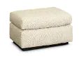 Transitional Oatmeal Beige Gliding Ottoman - Sugar Shack