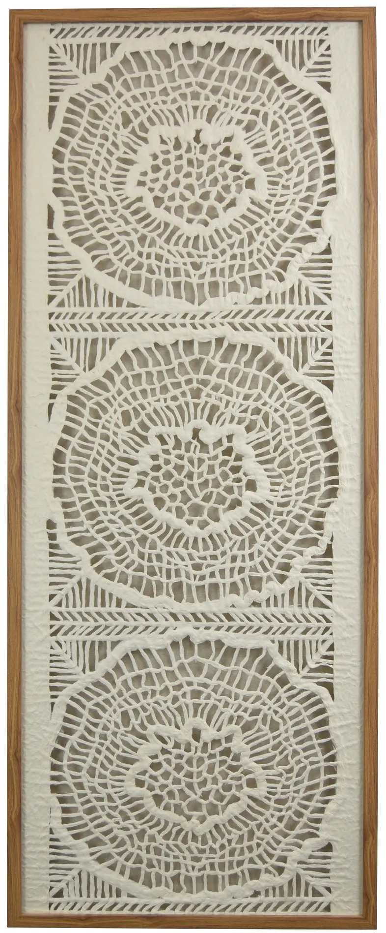 Natural Light Brown Paper Mache Shadow Box Wall Decor-1
