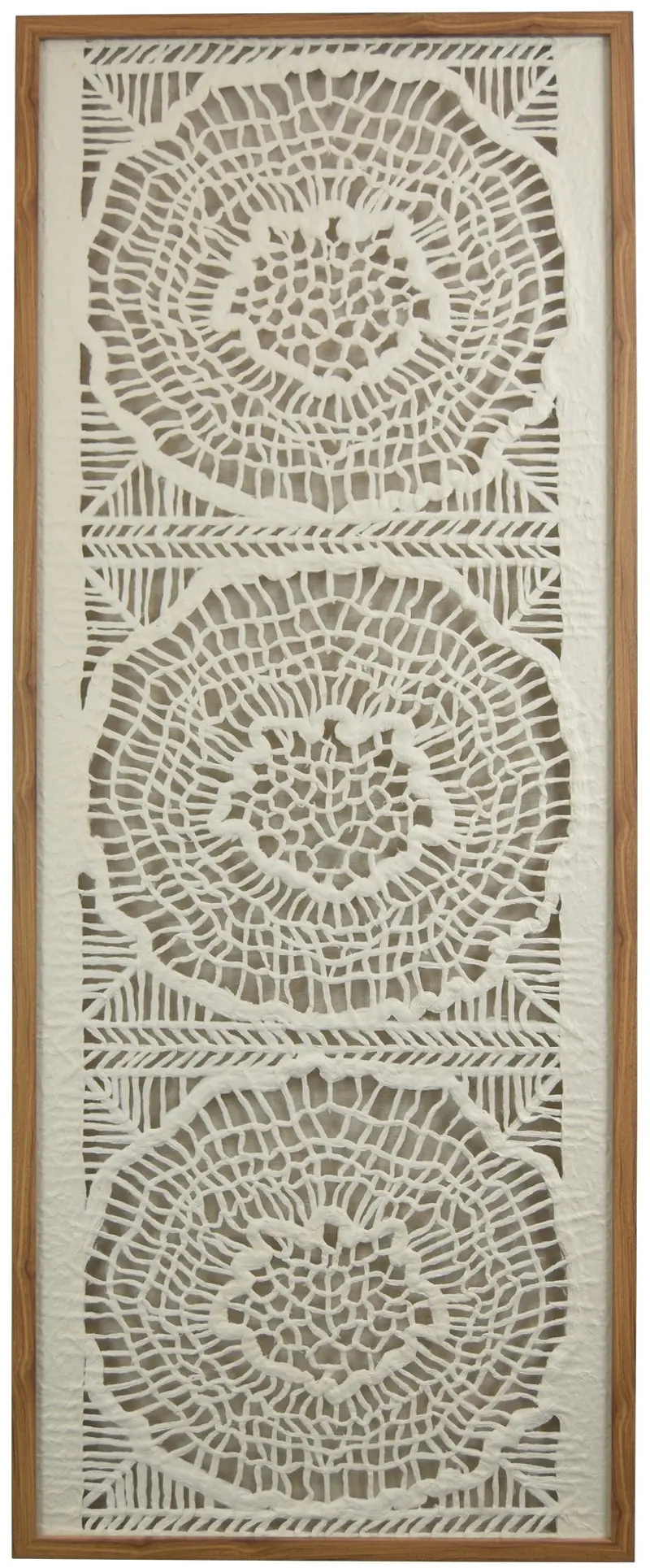 Natural Light Brown Paper Mache Shadow Box Wall Decor