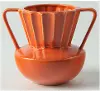 Orange Vase with Two Handles