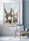 The Donkeys Hand Embellished Canvas Wall Art in Floater Frame