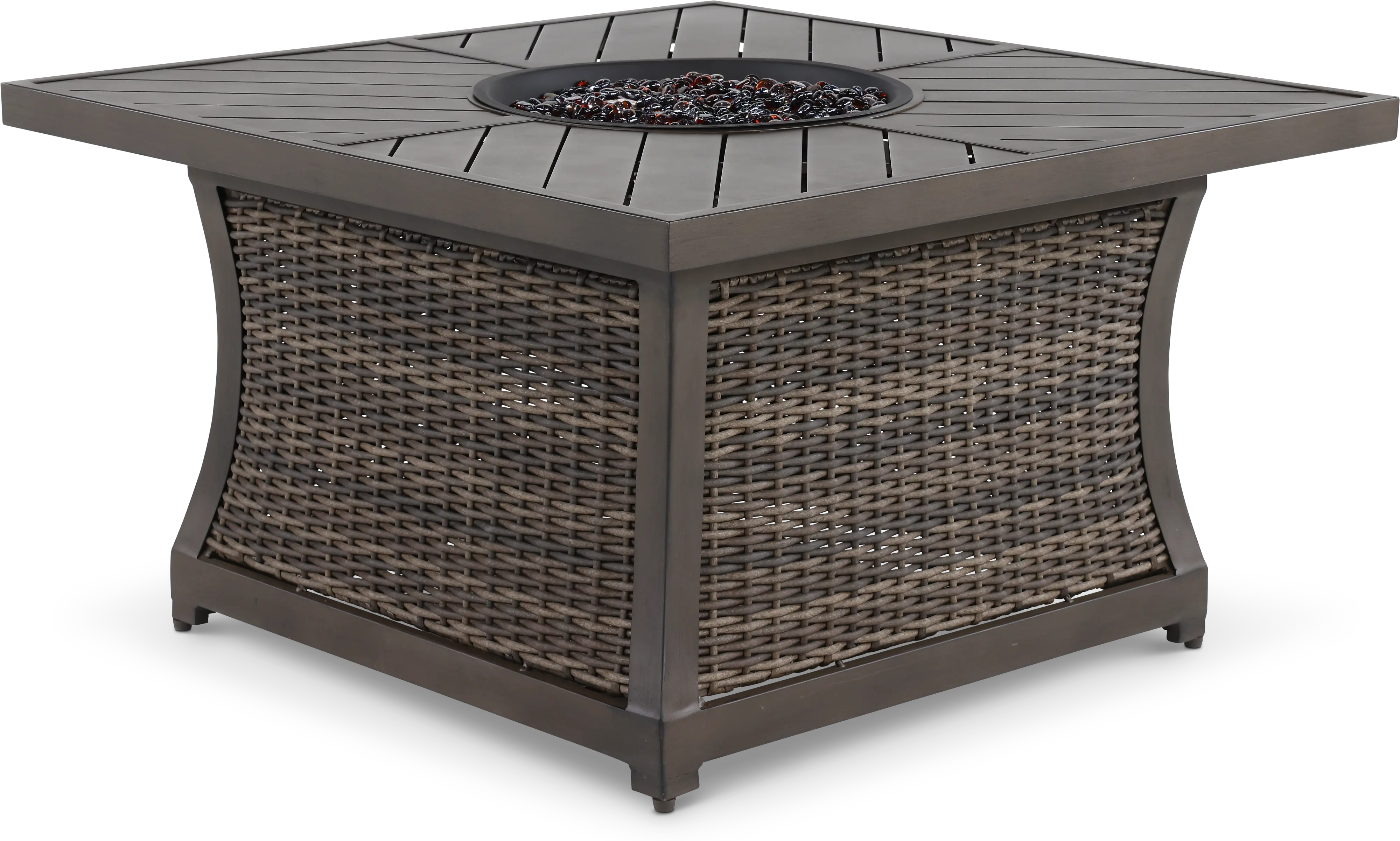 ARX1400P01/2PCFRPT Trenton Wicker Slat Top Fire Pit-1