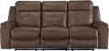 Jesolo Contemporary Coffee Brown Reclining Sofa