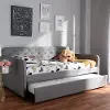 150-9014-RCW Modern Light Gray Upholstered Twin Daybed - Tahlia