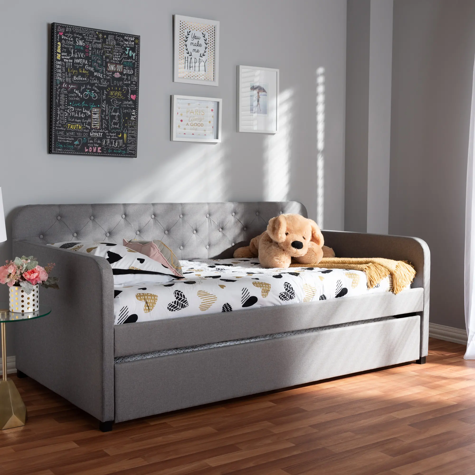 150-9014-RCW Modern Light Gray Upholstered Twin Daybed - Tahlia-2