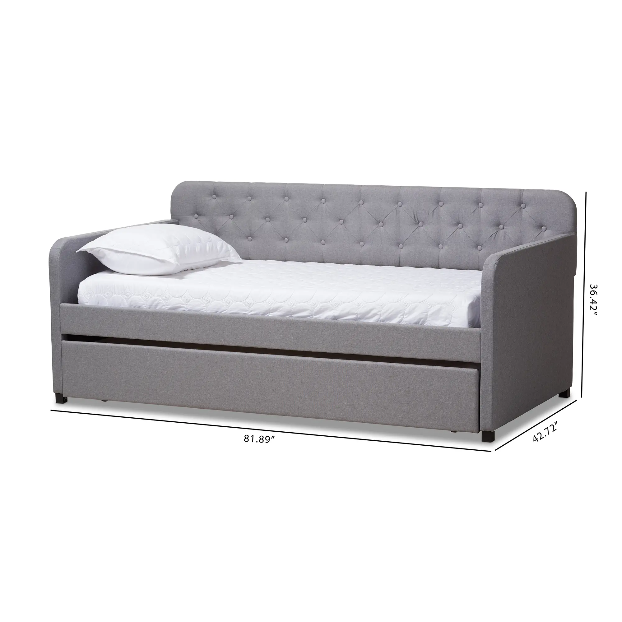 150-9014-RCW Modern Light Gray Upholstered Twin Daybed - Tahlia-8