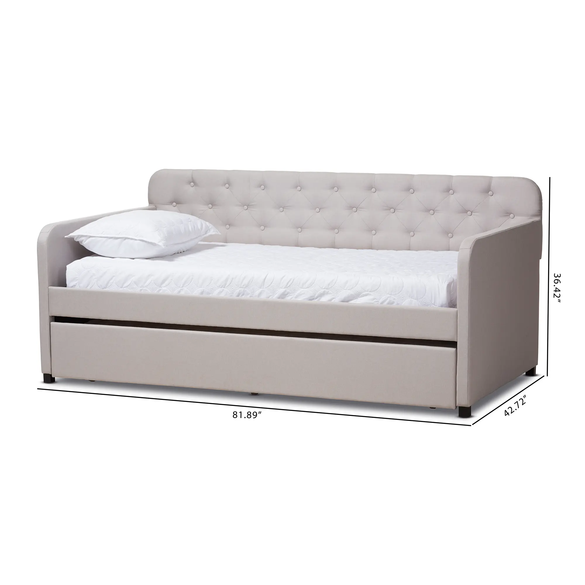 150-9015-RCW Modern Beige Upholstered Twin Daybed - Tahlia-8