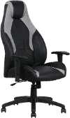 Commander Black and Silver Gaming Chair