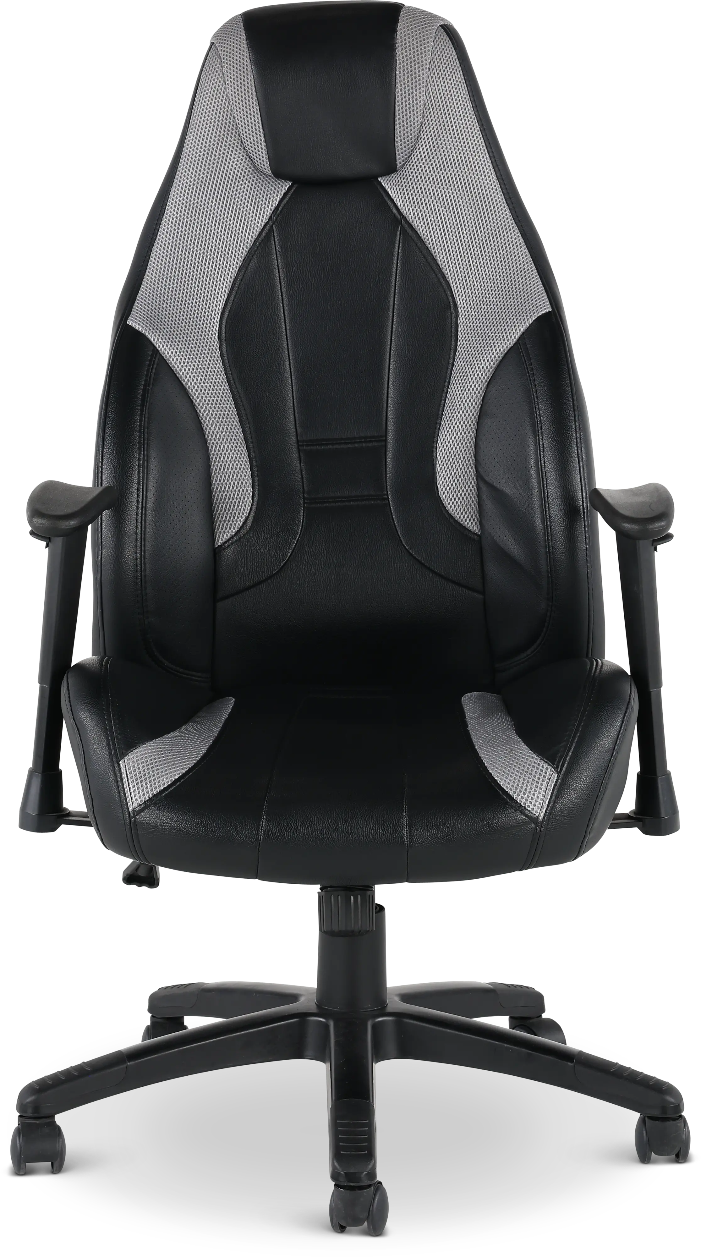 Commander Black and Silver Gaming Chair-2