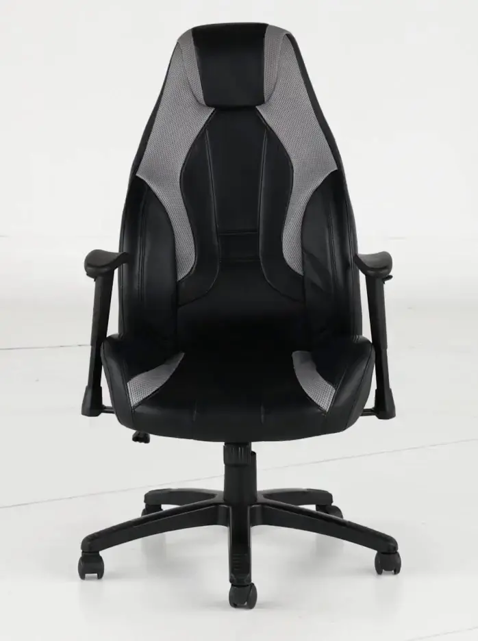 Commander Black and Silver Gaming Chair-5