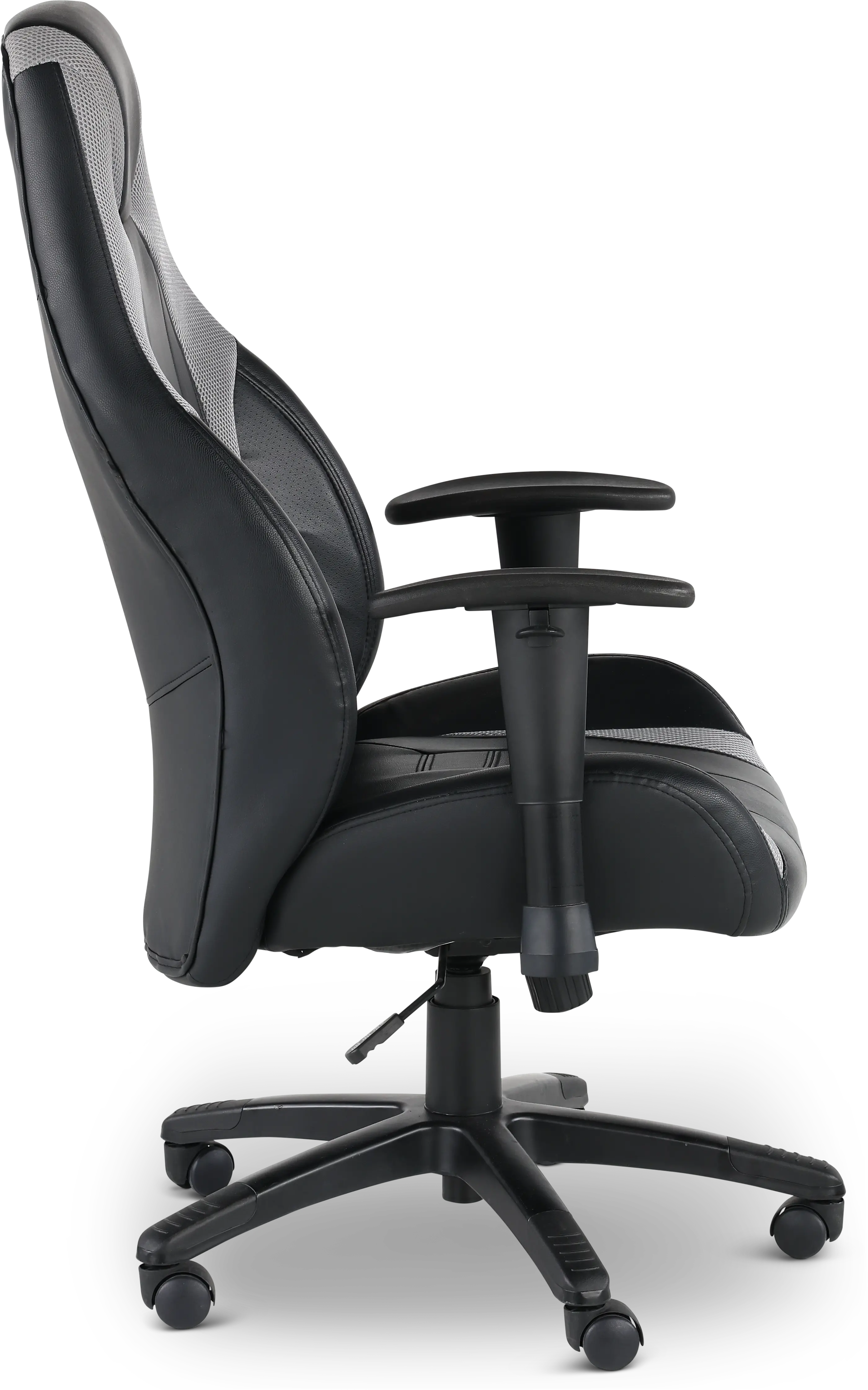 Commander Black and Silver Gaming Chair-6