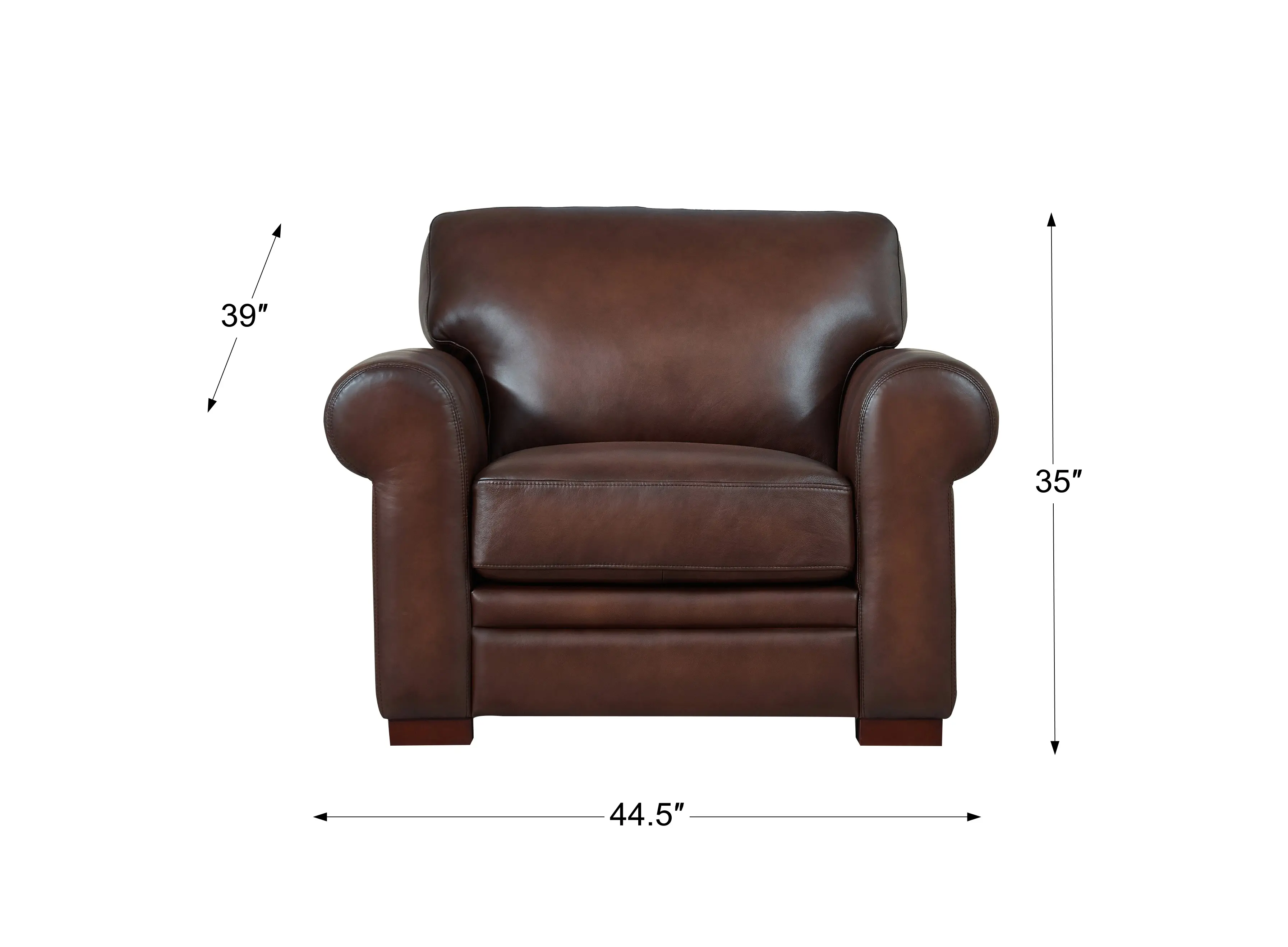 Eglinton Brown Leather 3 Piece Living Room Set-4
