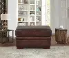 Eglinton Brown Leather Ottoman