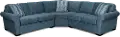 Orion Blue 3 Piece Curved Sectional