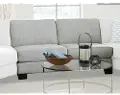 Pisces Contemporary Oatmeal Armless Loveseat