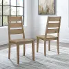 CF501217-RB Joanna Rustic Brown Ladderback Dining Chairs, Set of 2