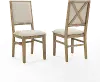 CF501317-RB Joanna Cream Upholstered Dining Chair, Set of 2